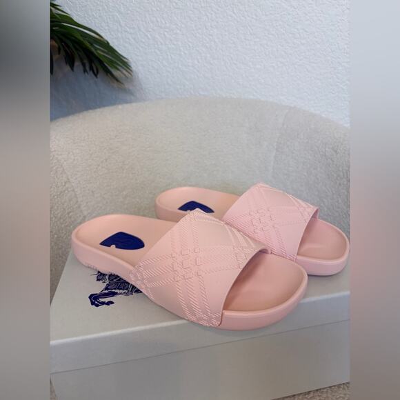 Burberry Pink checked Sandals Minimalist Slide 37 - Picture 4 of 9